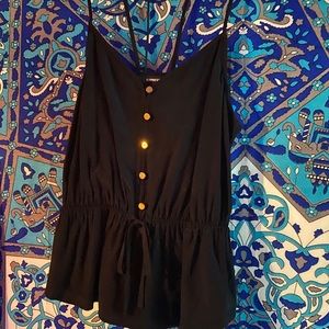 Black express tank top